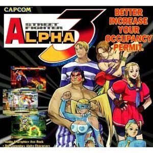 Street Fighter Alpha 3 Arcade Flyer Capcom Original NOS Game Art Print Sheet